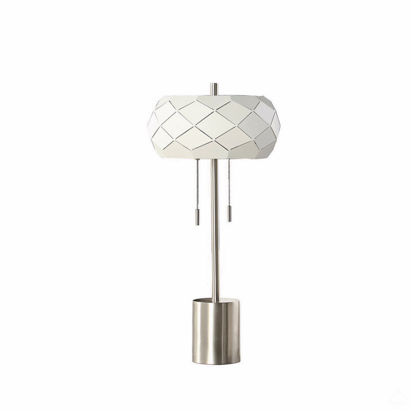 Lampes de table Mid-Century en acier avec chaînette 2 lumières