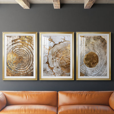 ABSTRACT Series CXXVIII  -Custom Framed  Premium Print W Matt - 3 Pieces