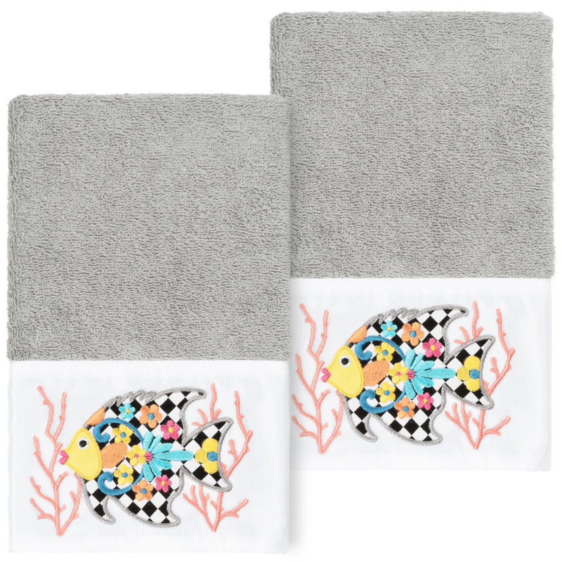 Débarbouillette en coton FELIZ, Gris clair