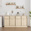 Buffet à 4 tiroirs, grande armoire basse avec rangement de 62,4 po, table de rangement moderne pour la cuisine, la salle à manger et le salon
