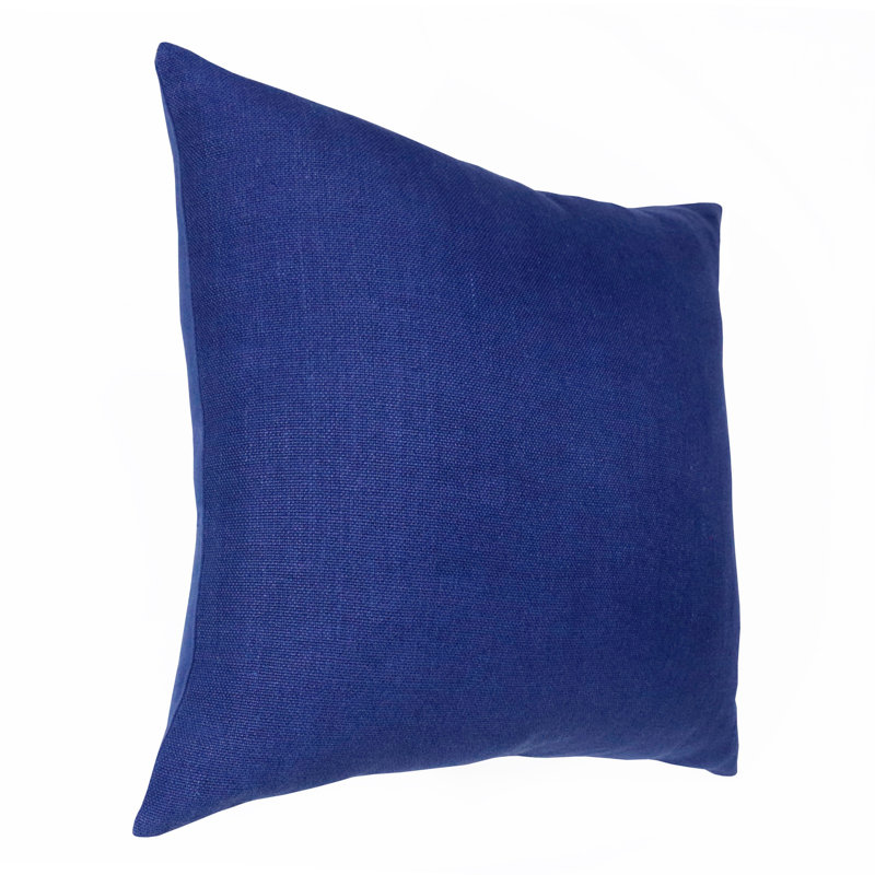 Housse de coussin en lin, Marine, Housse de coussin seulement - sans coussin