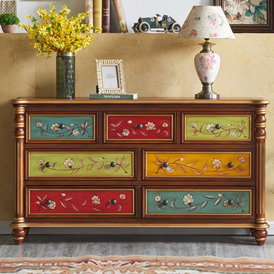Buffet décoratif en bois massif