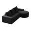 Canapé modulaire incurvé en chenille de 99 pouces avec méridienne, canapé modulaire en forme de L avec sièges profonds, canapé modulaire en chenille pour le salon et la chambre à coucher, aucun assemblage requis-129743694-129743693