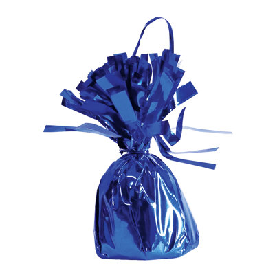 Beistle - 6 oz - Bleu - Poids du ballon enveloppé métallique - 12 pièces