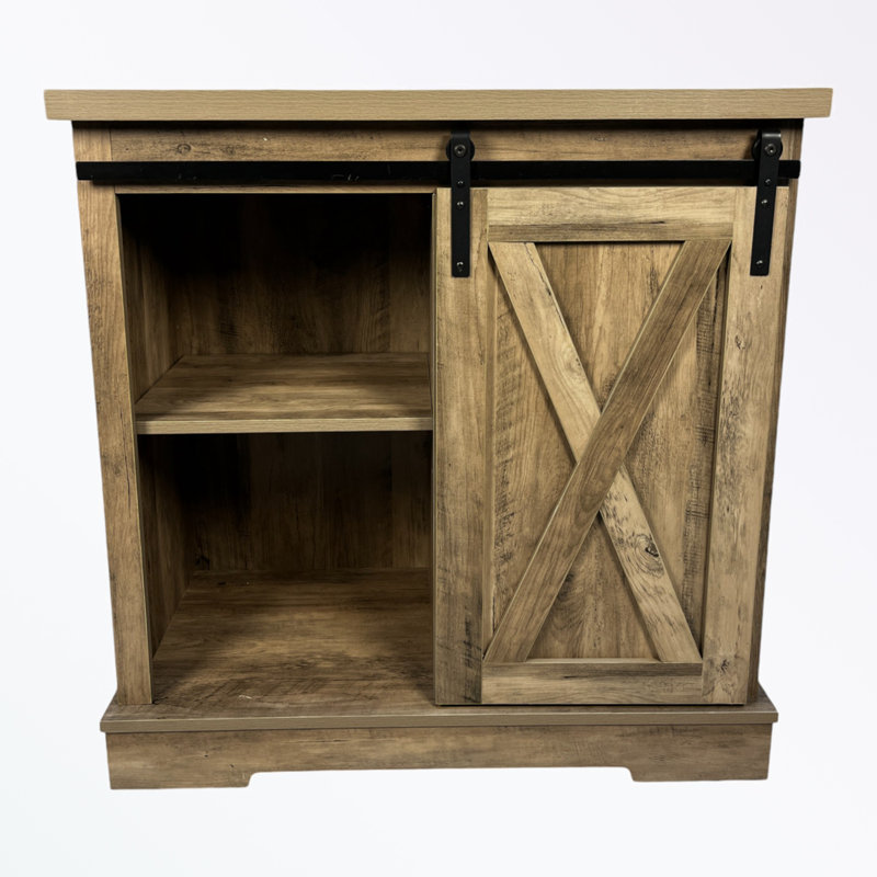 Armoire d'appoint avec porte coulissante et tablette ouverte