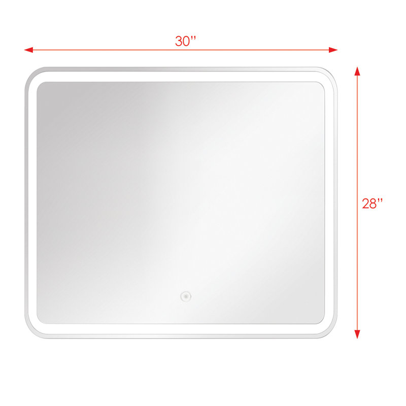 Melancon Mirror, 27.56" H x 29.53" W