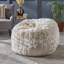 Fauteuil à billes moderne en fausse fourrure de 3 pieds de couleur blanche