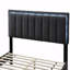 Structure de lit tapissier en laine grand DEL, capitonnage en canaux-238598550