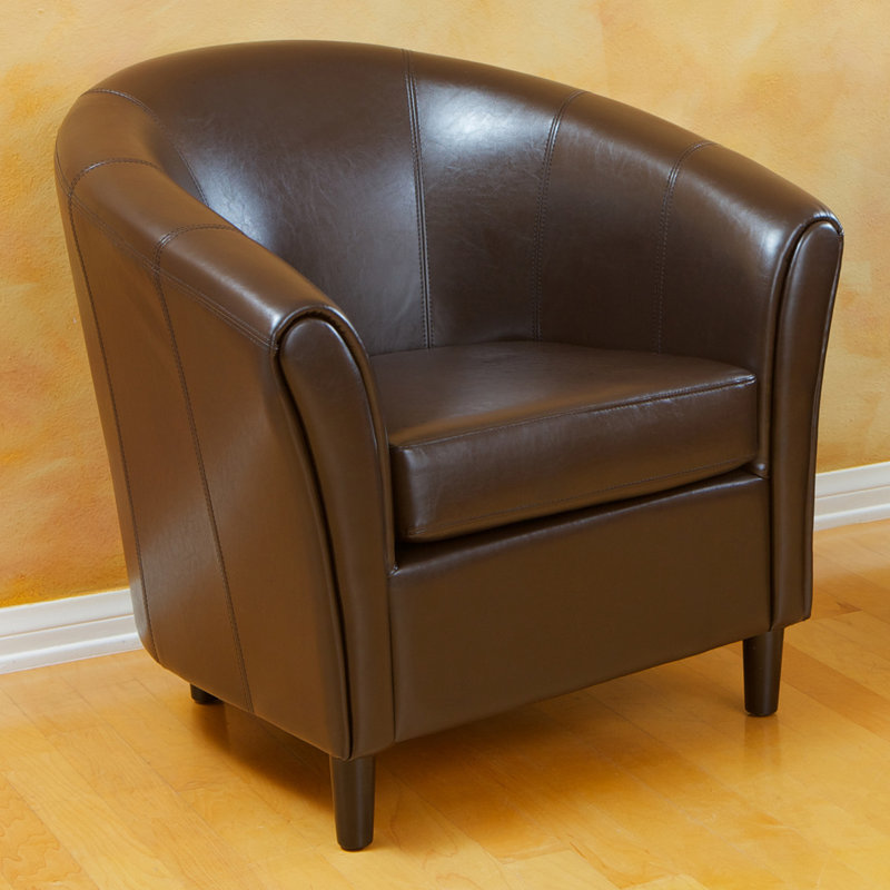 Barrell 80.01Cm Wide Barrel Chair, Brown