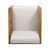 Beige Cushion/Natural Frame