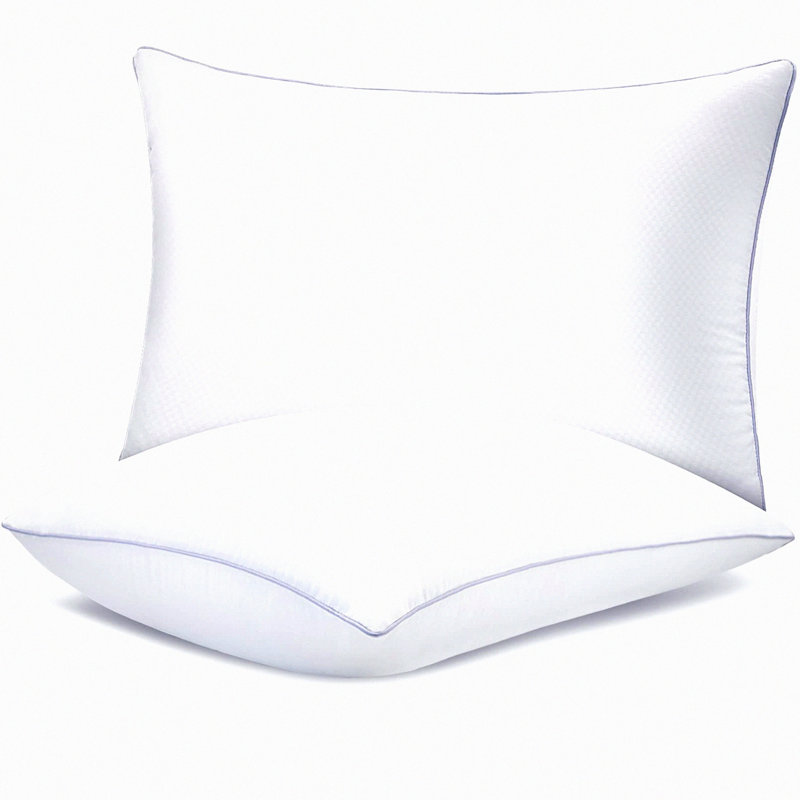 SleepEase Comfort Pillows - 2 Pack Standard Size Set, Down Alternative Filling for Back, Stomach, Side Sleepers. Ultimate Sleep Support!