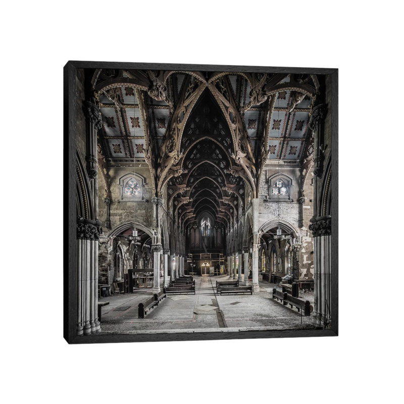 Gothic Church by Simon Yeung - Print on Canvas, Black Framed, 45.72 cm H x 45.72 cm W