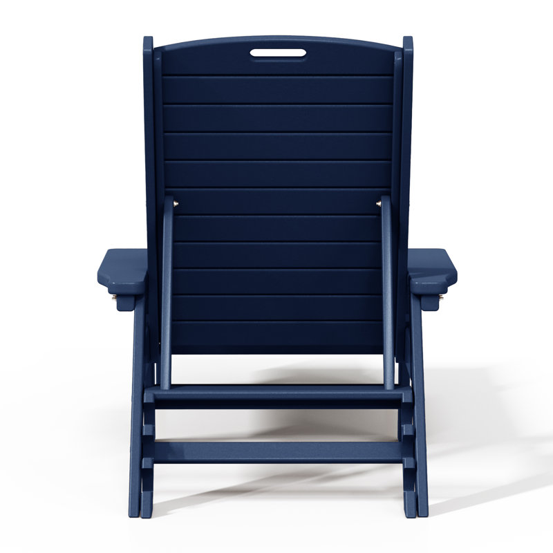 Ensemble de 3 chaises longues inclinables Laguna, Bleu marine