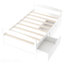 Lit plateforme simple avec deux tiroirs, blanc-2133532018