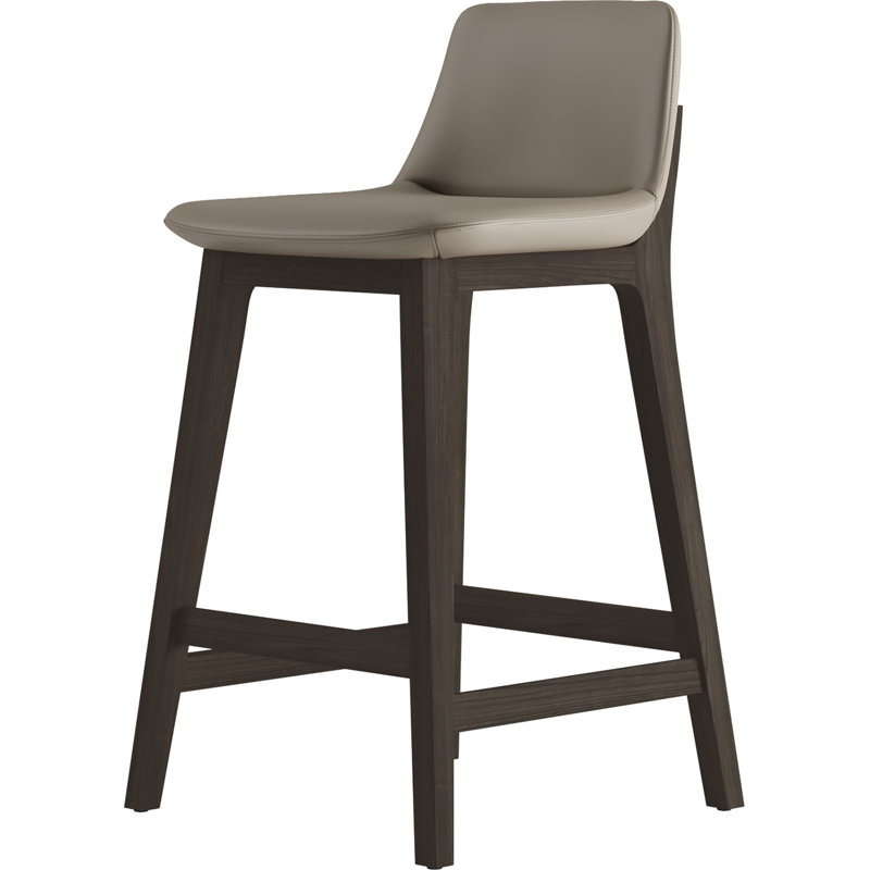 Mercer Barstool, Counter Stool (25" Seat Height), Castle Gray Eco Leather