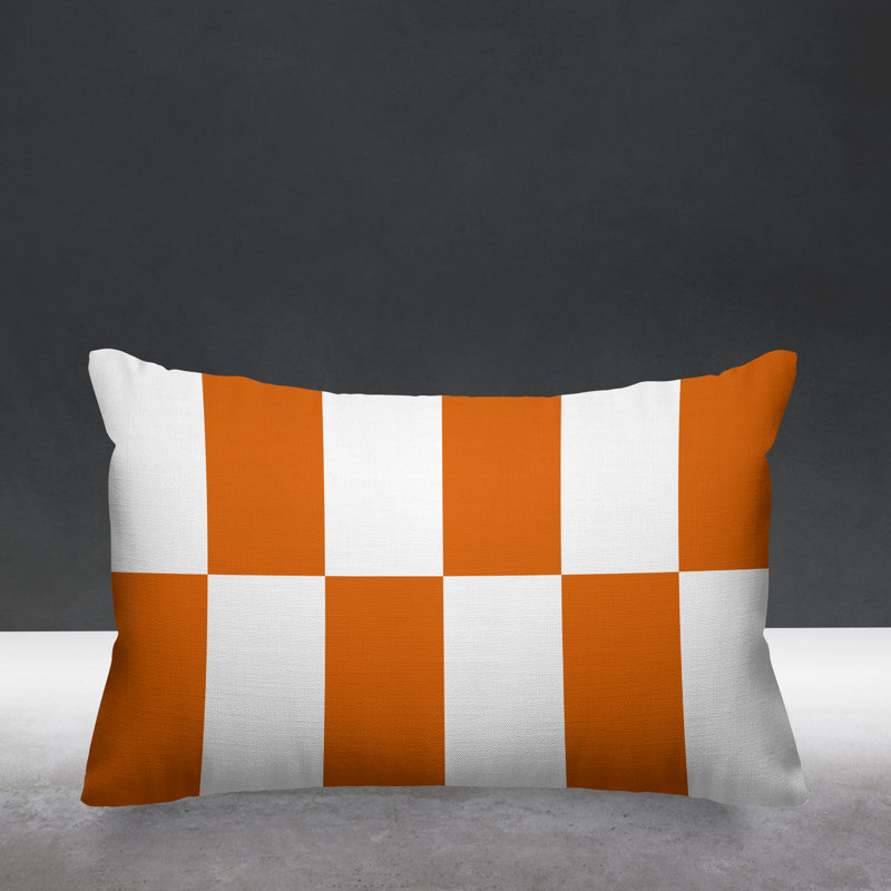 Coussin Luella, 14 po x 20 po, Orange, Rectangulaire