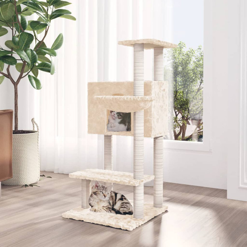 110cm Fischer Cat Condo, Cream