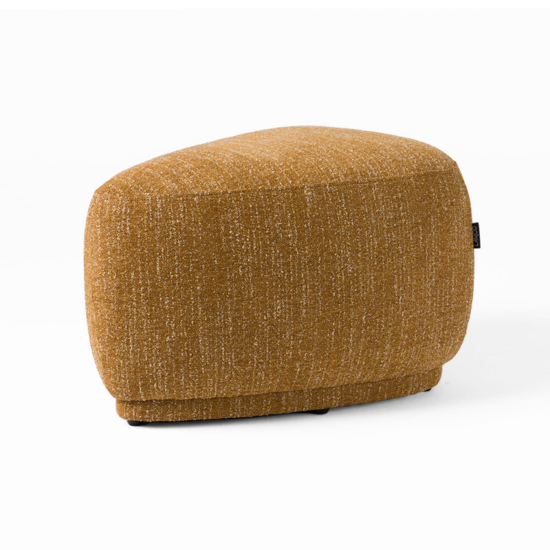 Kartikeya Upholstered Ottoman, Mustard 100% Polyester
