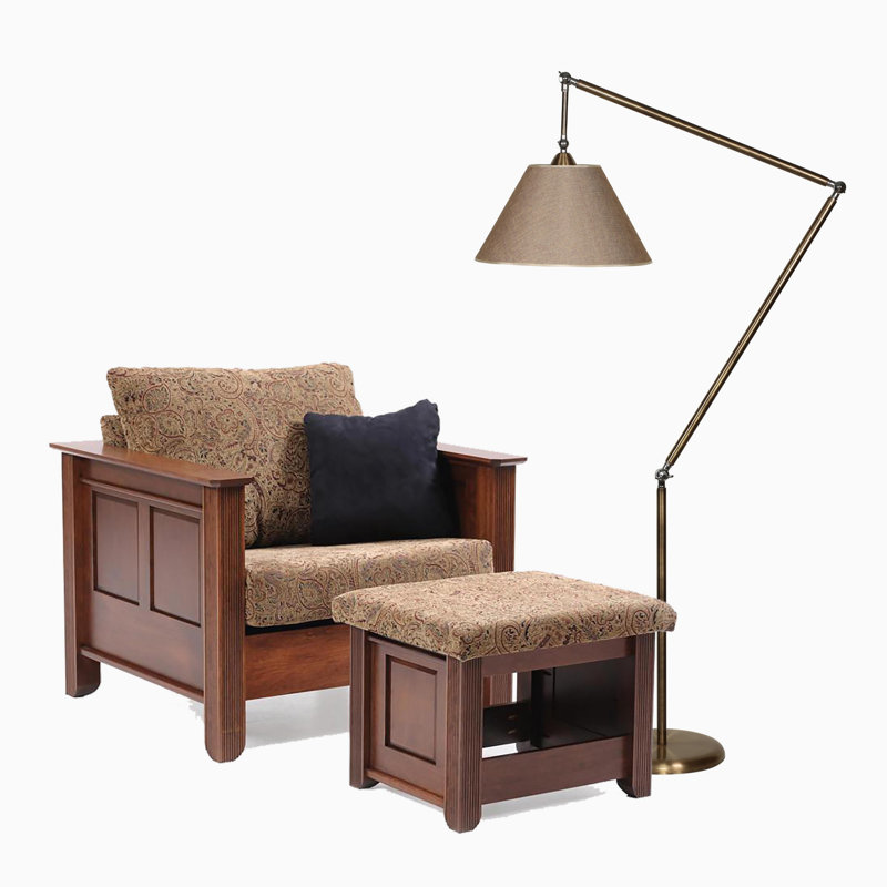 Lampe sur pied à bras articulé Hangah