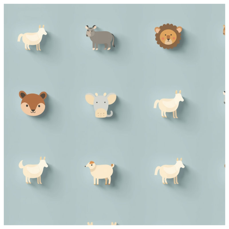 Jolies couvertures d'icônes d'animaux mignons, L 50 po x H 60 po