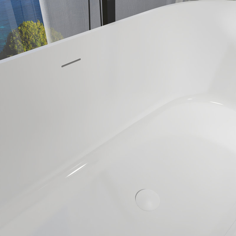 Baignoire autoportante 63 po. X 29 po. Blanc brillant