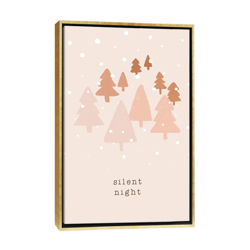« Silent Night » par Orara studio, reproduction d’art, H 48 po x l 32 po x P 1,5 po, Toile encadrée d'or, Pas de tapis
