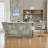 Jakhai Swivel Upholstered Adjustable Height Counter Stool with Metal Frame-566884723-586824234