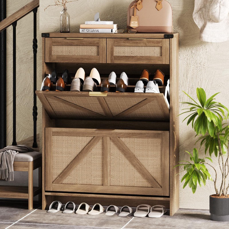 16 Pair Flip Down Shoe Storage