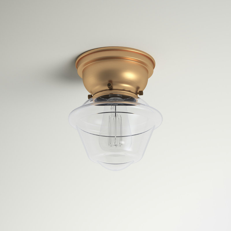 Plafonnier encastré 1 lumière 7,5 po Felker, Transparent, Ampoule non incluse