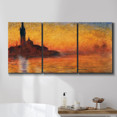 «Abstract Mountain Range», reproduction sur toile tendue de 3 pièces