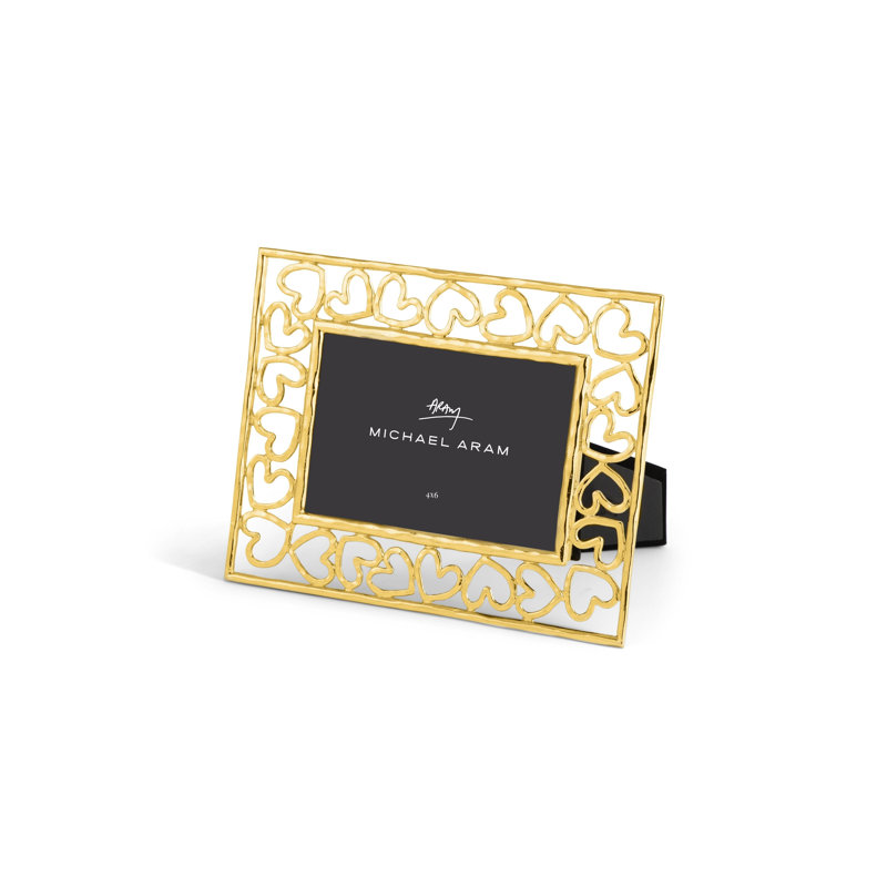 Heart Frame, 4" x 6", Gold