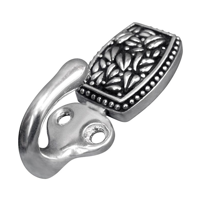 San Michele Wall Hook, Antique Silver