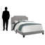 Lit tapissier double aspect gris Willand