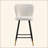 25.79'' Modern Style Barstool, With White Seats, Black Metal Legs, And Gold - Tipped Ends,Suitable For Various Decoration Styles