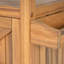 Chariot-bar d'extérieur en bois d'acacia de patio, finition naturelle, ensemble de 1