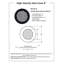 Grille ronde en fonte d'aluminium de 8 po Achtek (10 po au total) thermolaquée-107243311-102352953