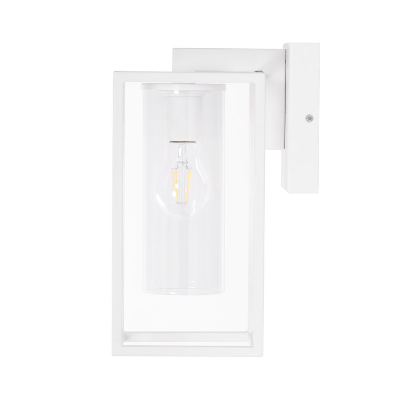 Tiernan Outdoor Wall Lantern, 30.9cm H x 14.6cm W x 20.4cm D, White