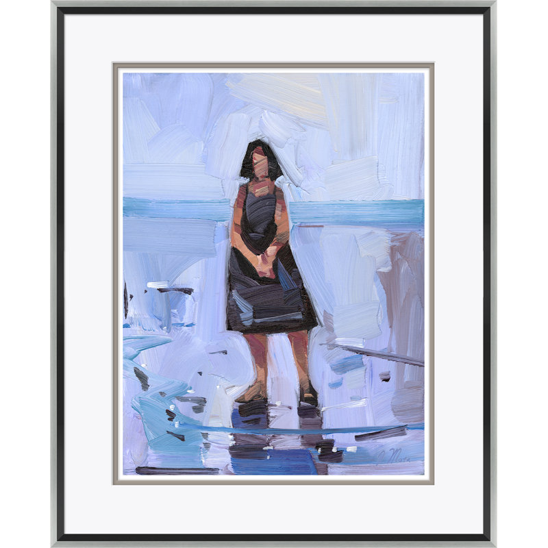 Debout sur l'eau - Peinture avec cadre photo