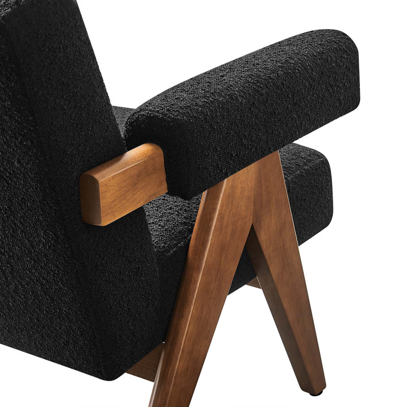 Fauteuil de 27,5 po Modway Lyra, Noir, noir, noir, noir