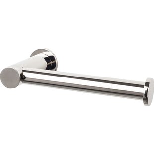 Classic Round Brushed Nickel Wall-Mounted Toilet Paper Holder +