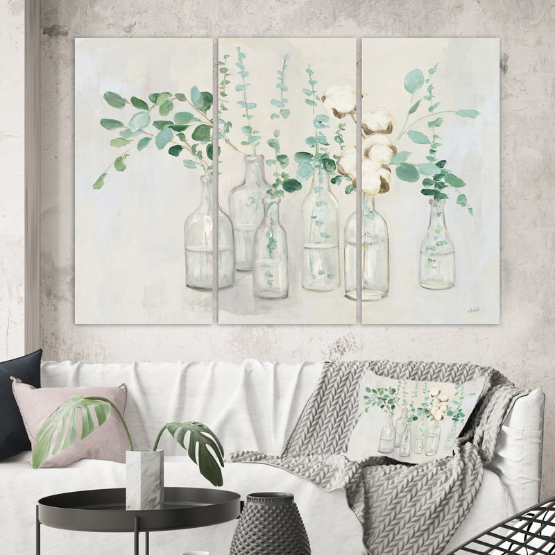 «Beautiful Flower Composition», peinture à multiples images sur toile, H 32 po x l 48 po x P 1 po