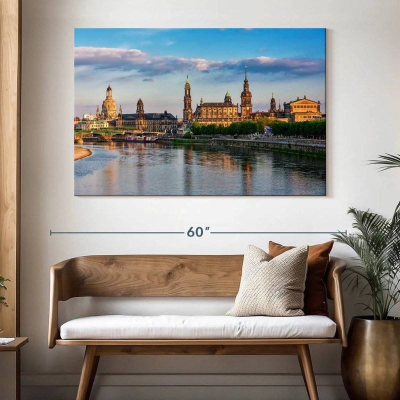 Marchelle, Dresde, paysage urbain, H 34 po x l 51 po