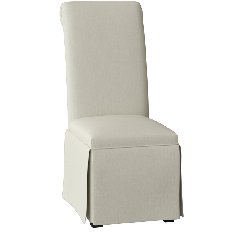 Susanna 20.25'' H Upholstered Side Chair, Black Satin, Beige