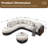 Corduroy With Faux Leather Modular Sectional-1756303157