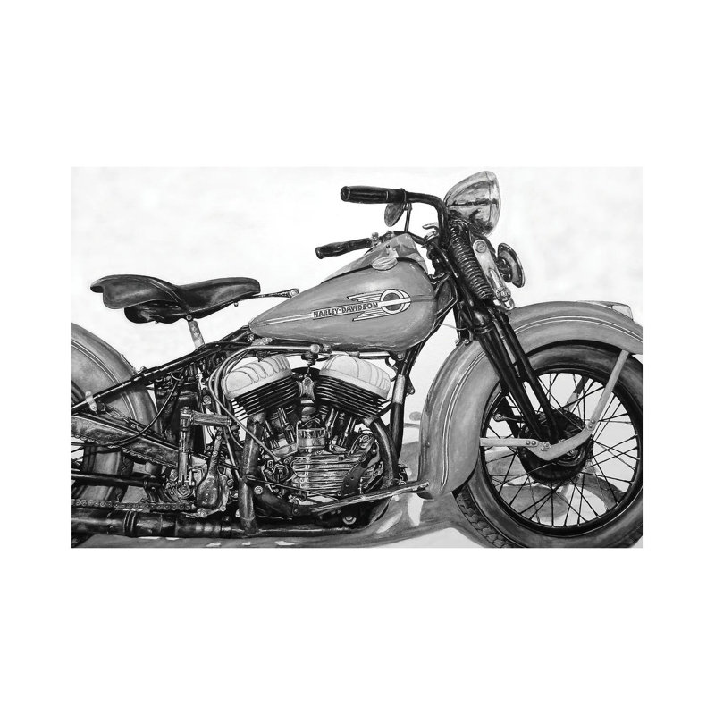 Good Ride BW by J.Bello Studio - Wrapped Canvas Print, 20.32 cm H x 30.48 cm W