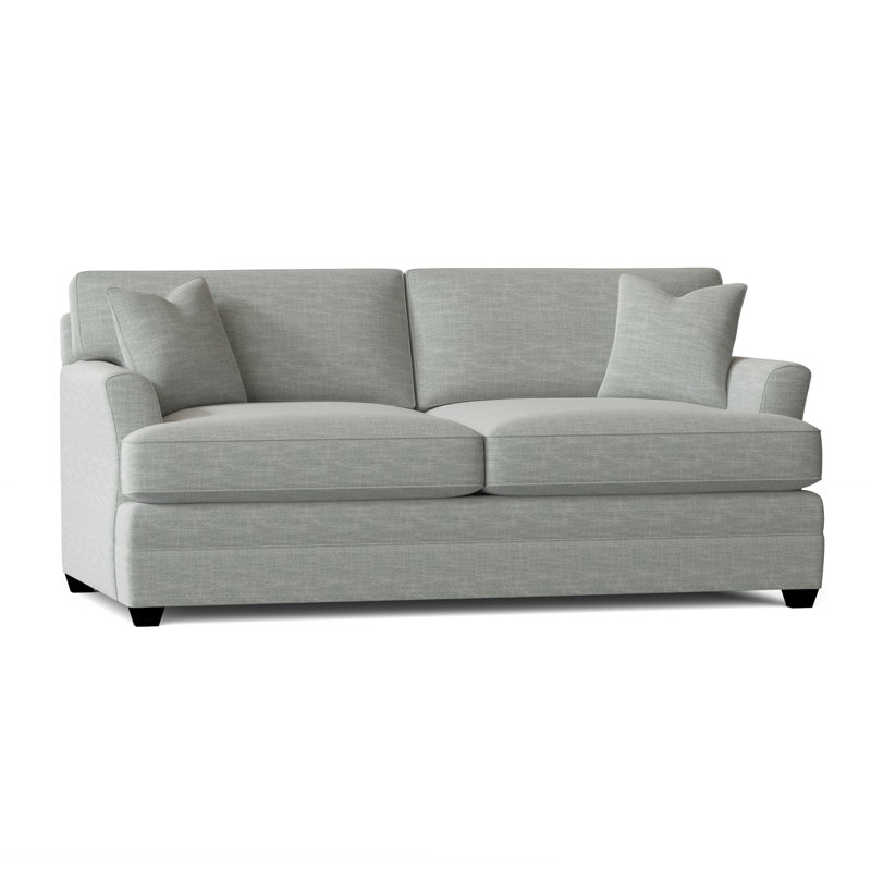 Canapé à accoudoirs évasés de 76 po avec coussins réversibles Harriss, Tissu natté Capri conversation