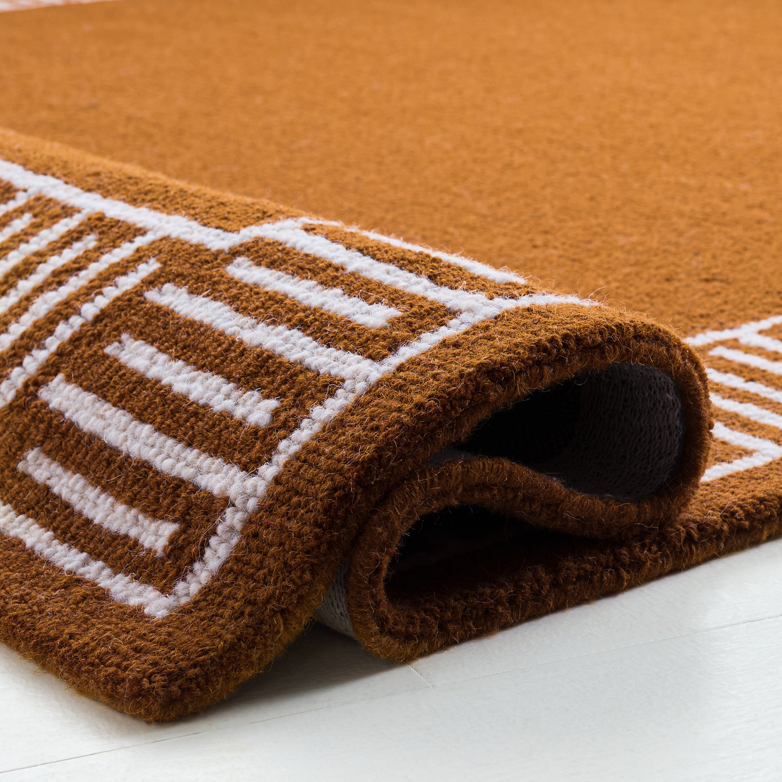 Metro 465 Hand Tufted 80% Wool; 20% Cotton Geometric Rug, Rectangle 6' x 9'