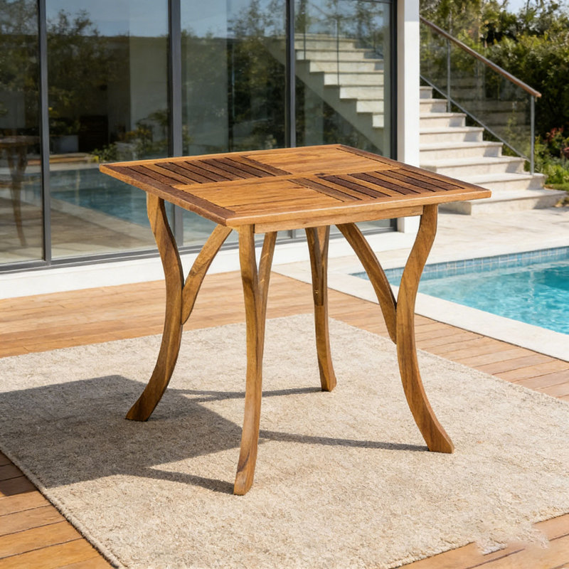 Outdoor  Wood Square Dining Table
