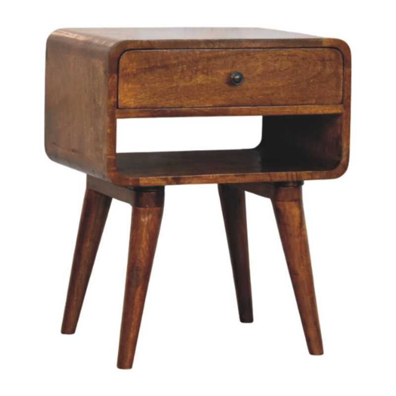 Eduarte 45cm W Solid Wood Bedside Table
