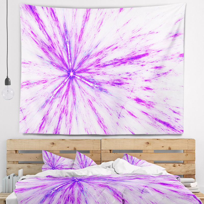 Tapisserie abstraite mauve Corwin, H 78 po x l 92 po
